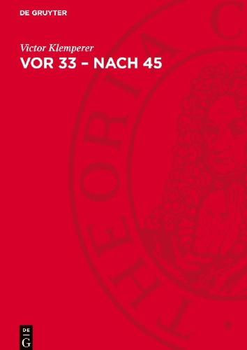 Buchcover und Innenansicht für das Buch: Vor 33 - nach 45