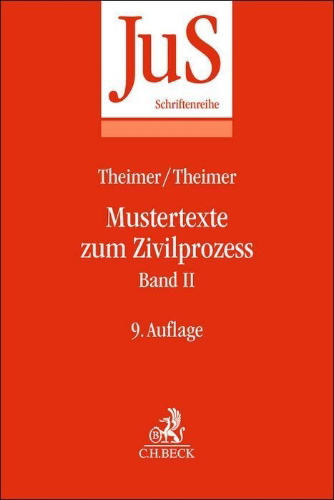 Buchcover und Innenansicht für das Buch: Mustertexte zum Zivilprozess Band II: Besondere Verfahren erster und zweiter Instanz, Relationstechnik