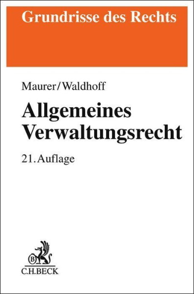 Buchcover und Innenansicht für das Buch: Allgemeines Verwaltungsrecht