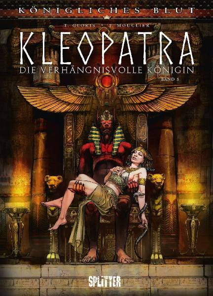 Buchcover und Innenansicht für das Buch: Königliches Blut: Kleopatra. Band 5