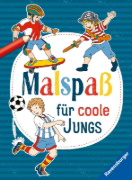 Buchcover und Innenansicht für das Buch: Malspaß für coole Jungs ab 4 Jahren