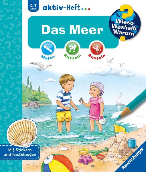 Buchcover und Innenansicht für das Buch: Wieso? Weshalb? Warum? aktiv-Heft: Das Meer