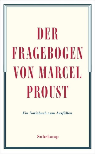Buchcover und Innenansicht für das Buch: Le Questionnaire de Proust
