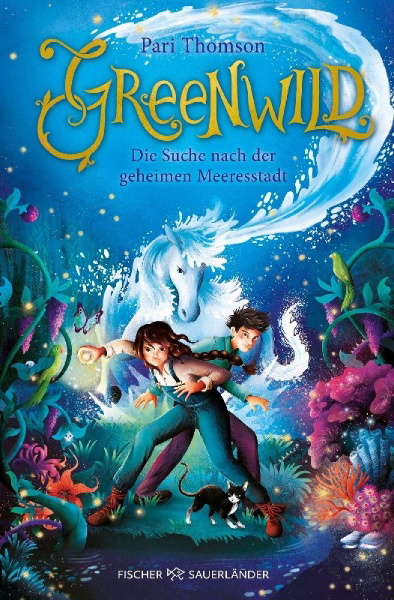 Buchcover und Innenansicht für das Buch: Greenwild - The City Beyond the Sea