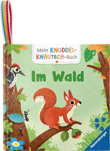 Buchcover und Innenansicht für das Buch: Mein Knuddel-Knautsch-Buch - Im Wald