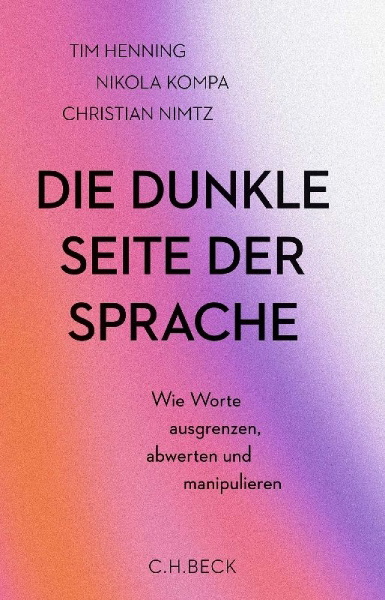 Buchcover und Innenansicht für das Buch: Die dunkle Seite der Sprache