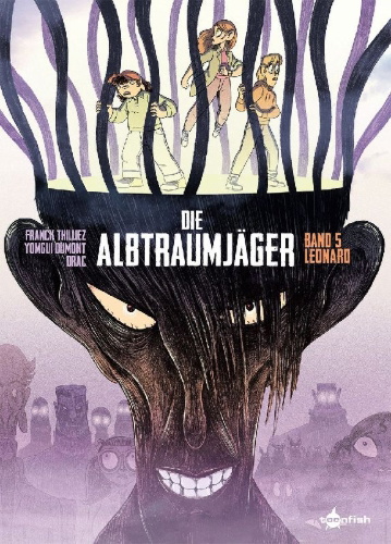 Buchcover und Innenansicht für das Buch: Die Albtraumjäger. Band 5