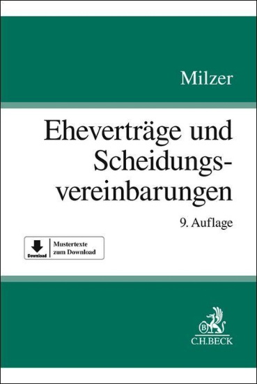 Buchcover und Innenansicht für das Buch: Eheverträge und Scheidungsvereinbarungen