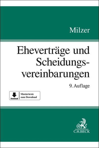 Buchcover und Innenansicht für das Buch: Eheverträge und Scheidungsvereinbarungen