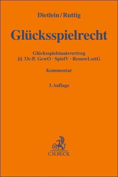 Buchcover und Innenansicht für das Buch: Glücksspielrecht