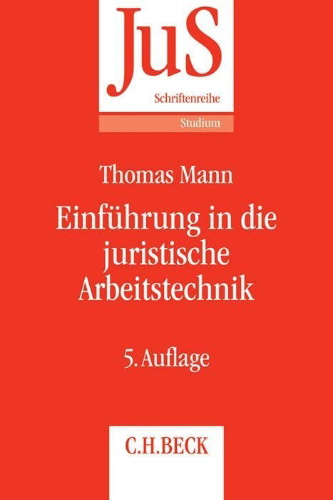 Buchcover und Innenansicht für das Buch: Einführung in die juristische Arbeitstechnik