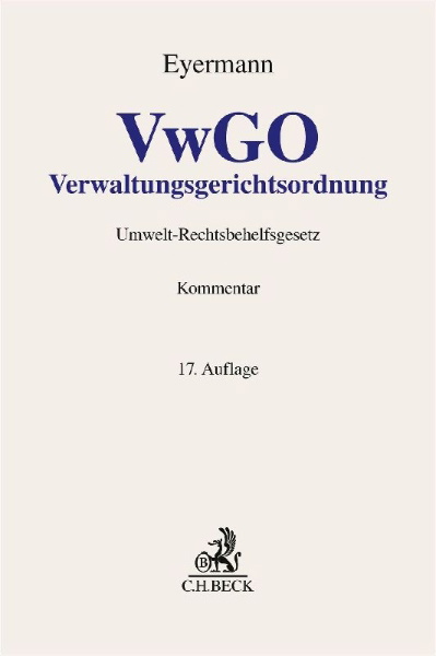 Buchcover und Innenansicht für das Buch: Verwaltungsgerichtsordnung. VwGO