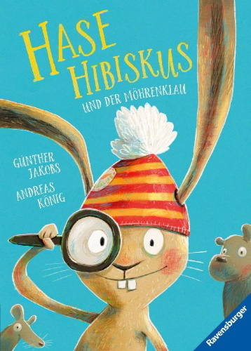 Buchcover und Innenansicht für das Buch: Hase Hibiskus und der Möhrenklau