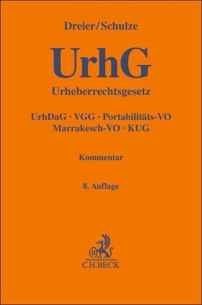 Buchcover und Innenansicht für das Buch: Urheberrechtsgesetz. UrhG
