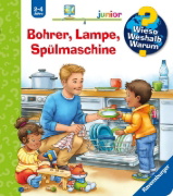 Buchcover und Innenansicht für das Buch: Wieso? Weshalb? Warum? junior, Band 76 - Bohrer, Lampe, Spülmaschine