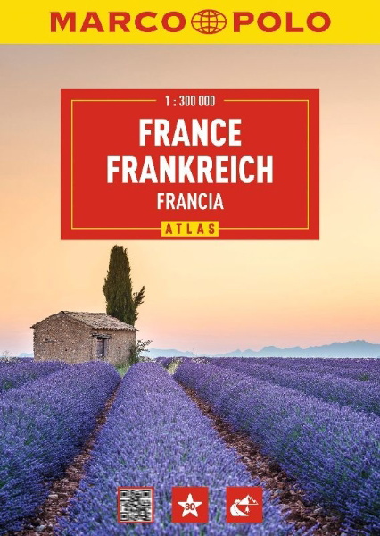 Buchcover und Innenansicht für das Buch: MARCO POLO Reiseatlas Frankreich 1:300.000