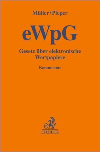 Buchcover und Innenansicht für das Buch: Gesetz über elektronische Wertpapiere (eWpG)