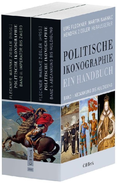 Buchcover und Innenansicht für das Buch: Politische Ikonographie. Ein Handbuch. 2 Bände