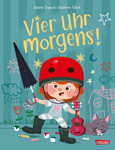 Buchcover und Innenansicht für das Buch: Vier Uhr morgens!