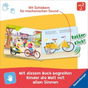 Buchcover und Innenansicht für das Buch: Spielen, hören, staunen - Fahrzeuge