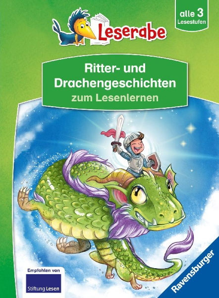 Buchcover und Innenansicht für das Buch: Leserabe Sonderausgaben - Ritter- und Drachengeschichten zum Lesenlernen