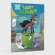 Buchcover und Innenansicht für das Buch: Super-Schnauze: Held der Mülltonnen
