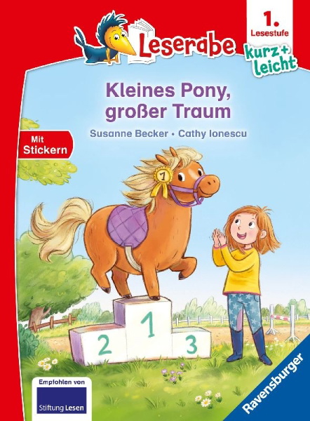 Buchcover und Innenansicht für das Buch: Leserabe 1. Lesestufe Kurz und leicht - Kleines Pony, großer Traum