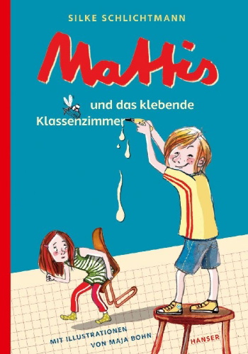 Buchcover und Innenansicht für das Buch: Mattis und das klebende Klassenzimmer