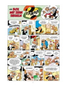 Buchcover und Innenansicht für das Buch: Mortadelo y Filemon: La caja de diez cerrojos