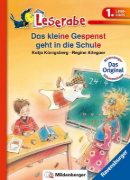 Buchcover und Innenansicht für das Buch: Das kleine Gespenst geht in die Schule - Leserabe 1. Klasse - Erstlesebuch für Kinder ab 6 Jahren