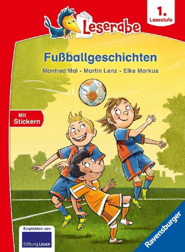Buchcover und Innenansicht für das Buch: Leserabe 1. Lesestufe - Fußballgeschichten