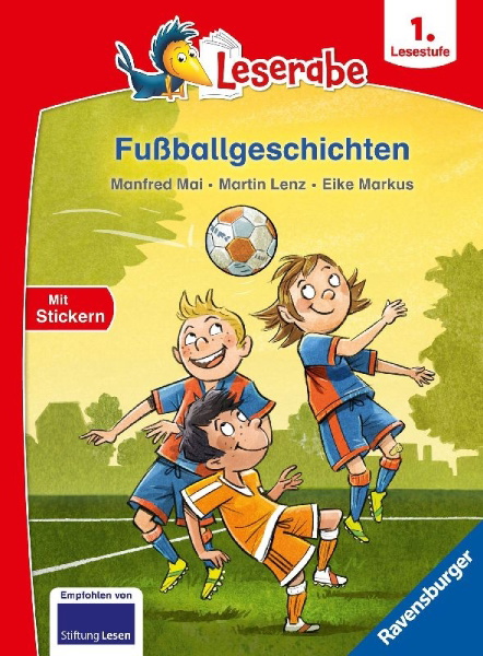 Buchcover und Innenansicht für das Buch: Leserabe 1. Lesestufe - Fußballgeschichten
