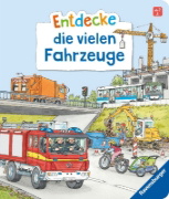 Buchcover und Innenansicht für das Buch: Entdecke die vielen Fahrzeuge