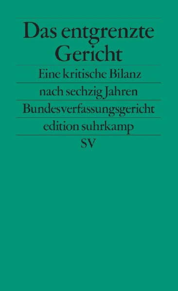 Buchcover und Innenansicht für das Buch: Das entgrenzte Gericht