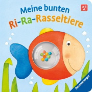 Buchcover und Innenansicht für das Buch: Meine bunten Ri-Ra-Rasseltiere