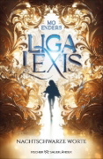 Buchcover und Innenansicht für das Buch: Liga Lexis - Nachtschwarze Worte