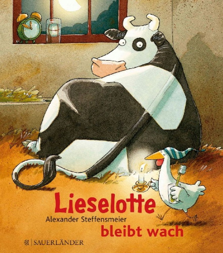 Buchcover und Innenansicht für das Buch: Lieselotte bleibt wach (Mini-Ausgabe)