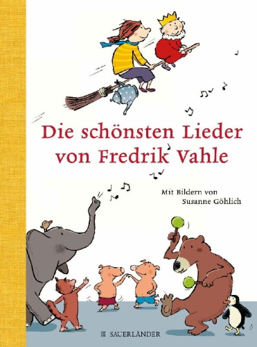 Buchcover und Innenansicht für das Buch: Die schönsten Lieder von Fredrik Vahle