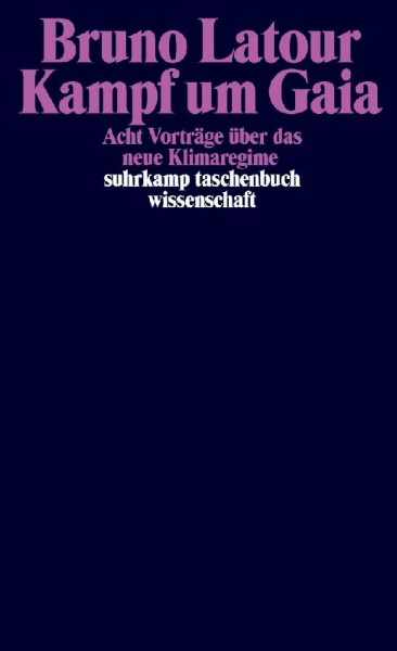 Buchcover und Innenansicht für das Buch: Face à Gaïa. Huit conférences sur le nouveau régime climatique