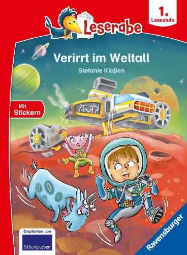 Buchcover und Innenansicht für das Buch: Leserabe 1. Lesestufe - Verirrt im Weltall