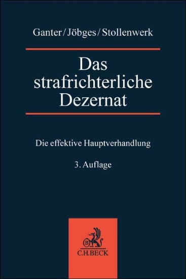 Buchcover und Innenansicht für das Buch: Das strafrichterliche Dezernat