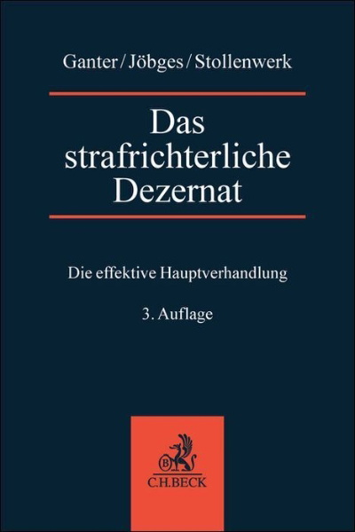 Buchcover und Innenansicht für das Buch: Das strafrichterliche Dezernat