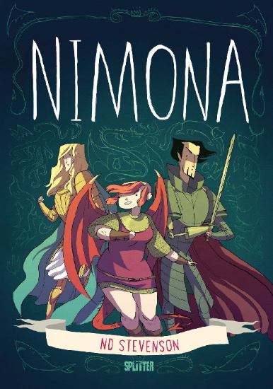 Buchcover und Innenansicht für das Buch: Nimona