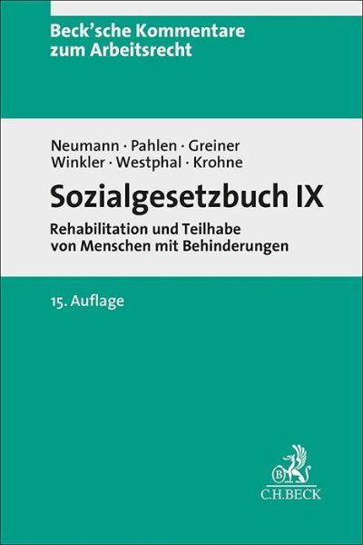 Buchcover und Innenansicht für das Buch: Sozialgesetzbuch IX. SGB IX