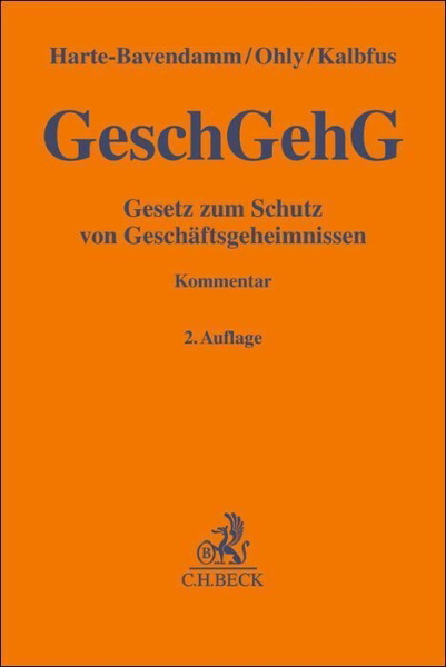 Buchcover und Innenansicht für das Buch: Gesetz zum Schutz von Geschäftsgeheimnissen. GeschGehG