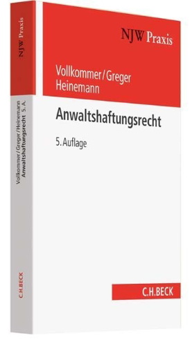 Buchcover und Innenansicht für das Buch: Anwaltshaftungsrecht