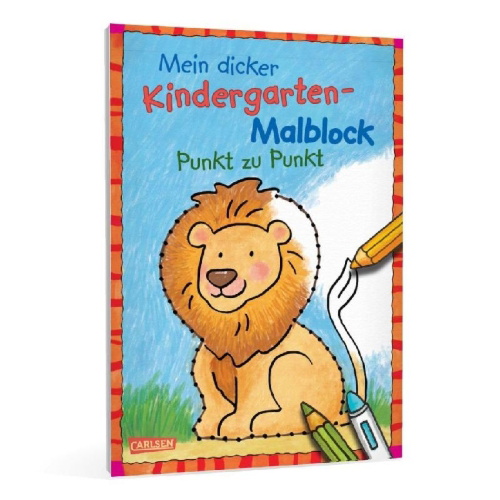Buchcover und Innenansicht für das Buch: Mein dicker Kindergarten-Malblock: Punkt zu Punkt