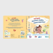 Buchcover und Innenansicht für das Buch: Ich kann duschen, baden, Haare waschen!