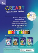 Buchcover und Innenansicht für das Buch: CreArt Malen nach Zahlen ab 5: Regenbogenland