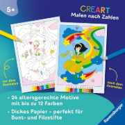Buchcover und Innenansicht für das Buch: CreArt Malen nach Zahlen ab 5: Regenbogenland